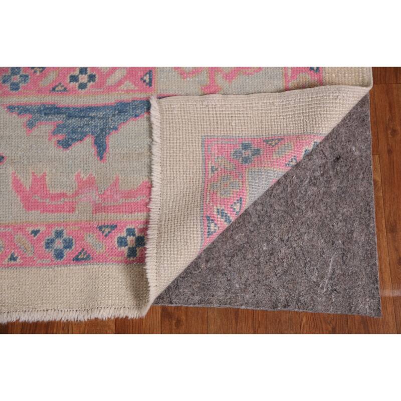 Hand Knotted Oriental 100% Wool Carpet Transitional All-Over Beige & Ivories Oushak Area Rug - 10' 6'' X 8' 4''