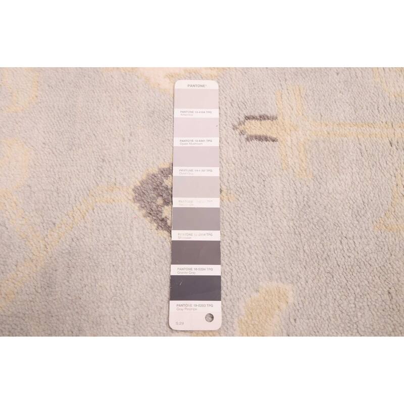 ECARPETGALLERY Hand-knotted Royal Oushak Light Grey Wool Rug - 9'1 x 11'10