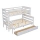 preview thumbnail 13 of 12, Twin over Full Bunk Kids Bed Frame with 2-Storage Drawers, Sturdy Slanted Ladder, No Box Spring Required, Easy Assembly, Grey