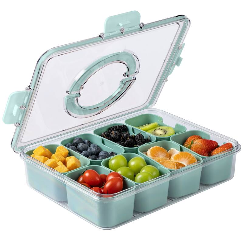 COOK WITH COLOR Snackle Box for Kids Lunch Box and Snack Container - 1 PK - Sage