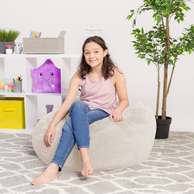 Kids Bean Bag Chair, Big Comfy Chair - Machine Washable Cover
