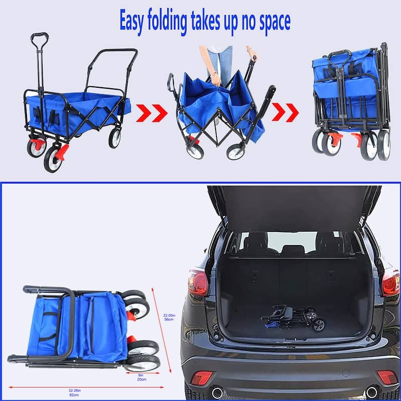 Folding Wagon Garden Shopping Beach Cart