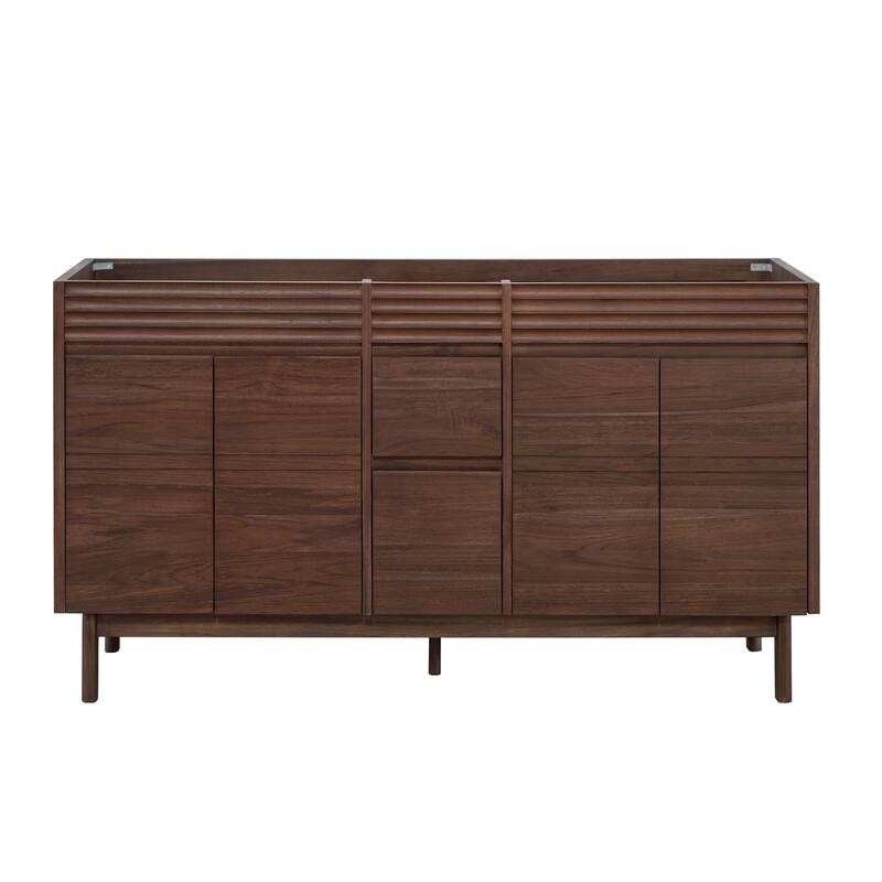 Avanity Carina Bathroom Vanity Only in Coffee Teak - 60" Double Sink