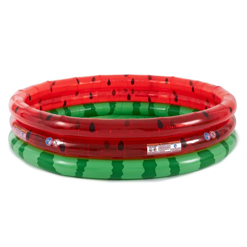 Intex 66 Inch Round Inflatable Kids Swimming and Wading Watermelon Pool (6 Pack) - 4.53