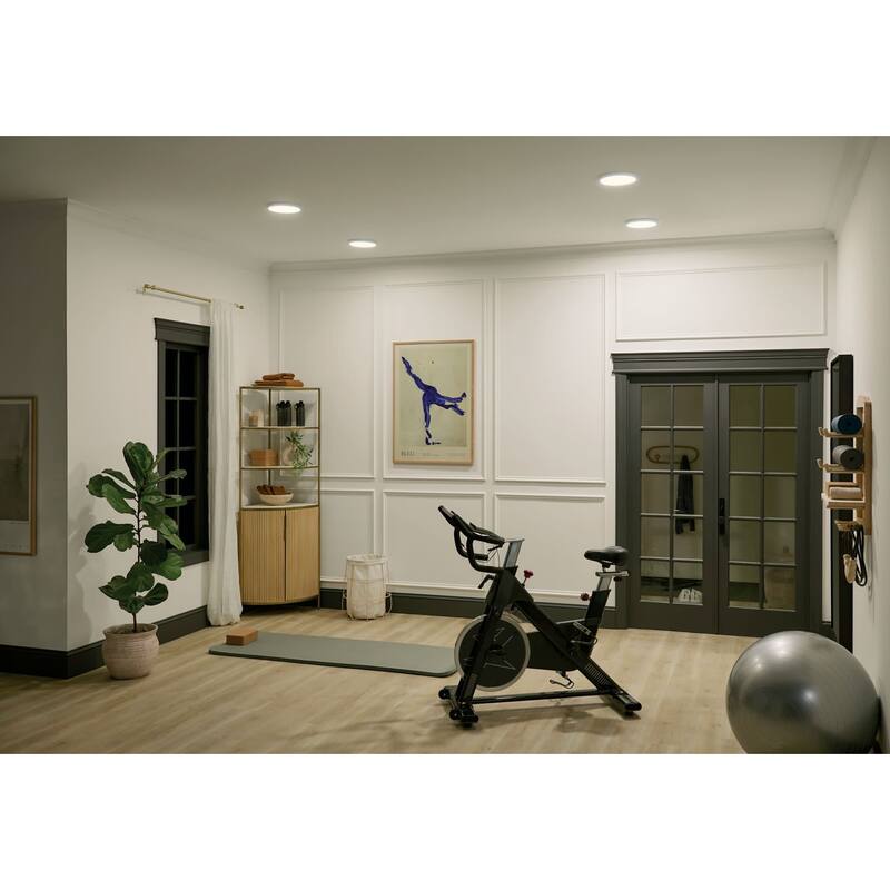 Kichler 53009WH30 Ara 10" Wide LED Flush Mount Drum Ceiling Fixture