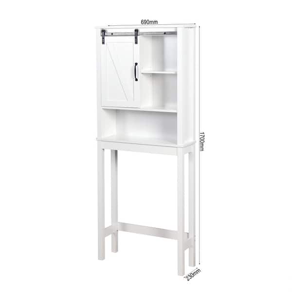 Bathroom OvertheToilet Storage with Adjustable Shelves and