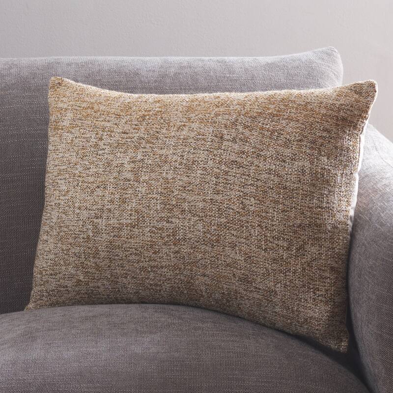 SAFAVIEH Home Anaya Sand Cotton Blend Decorative Throw Pillow - Sand - 15 x 23-inch Rectangle