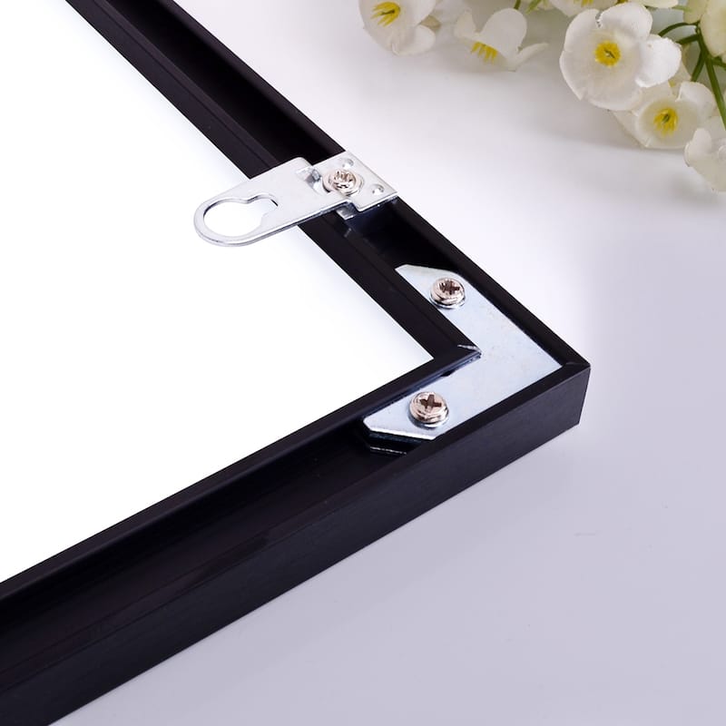 Modern Black Bathroom Mirror with Aluminum Frame