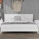 Modern White Solid Wood and MDF Queen Platform Bed with Removable ...