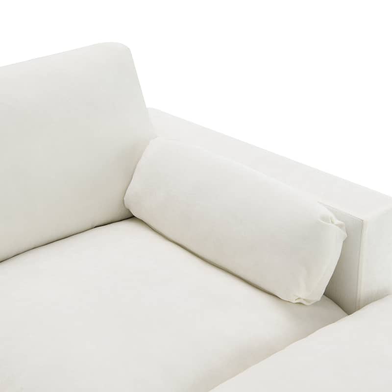 U Shaped Chenille Modular Sectional Cloud Sofa with 2 Ottoman, Pillows