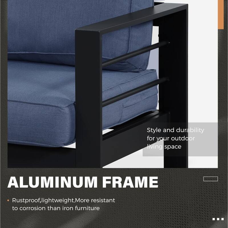 Royalcraft 4 Piece Aluminum Outdoor Patio Furniture Set