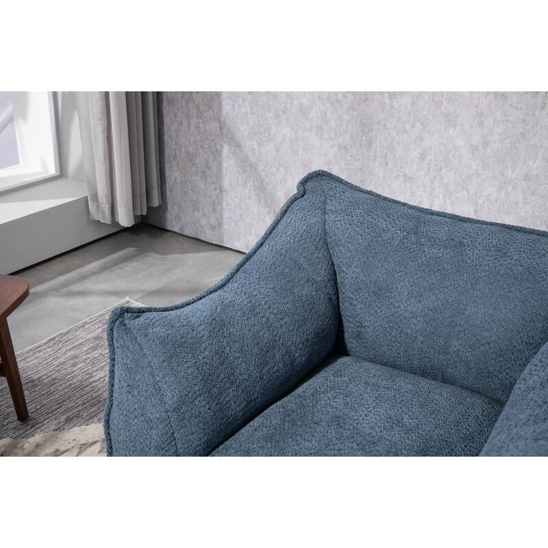 GDFStudio - COOLMORE Boucle Bean Bag Chair with Memory Foam Filling for Ultimate Comfort