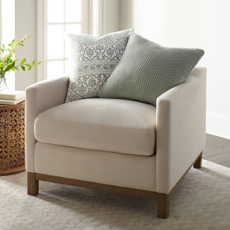 Seed Stitch Knit Acrylic Decor Throw Pillow