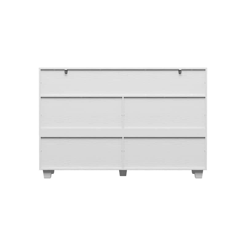 Storage Dresser Organizer TV Stand Chest of Drawers Brown White