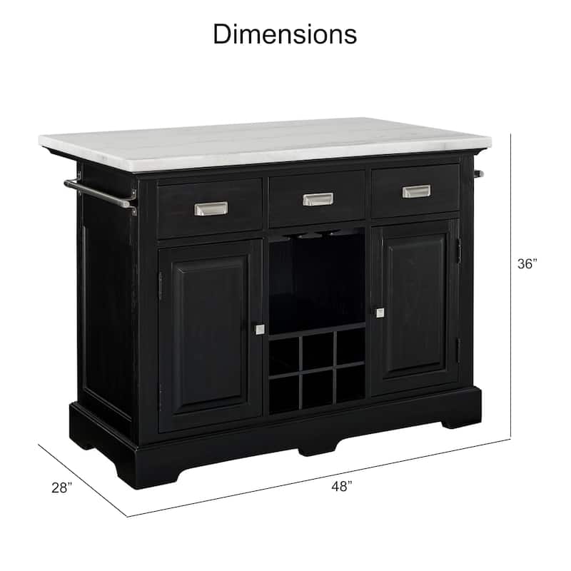 Steve Silver Ariana Marble Top Kitchen Island
