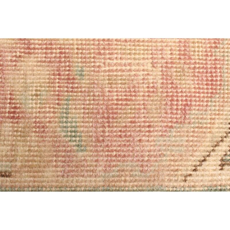 ECARPETGALLERY Hand-knotted Antalya Vintage Salmon Wool Rug - 3'3 x 4'8