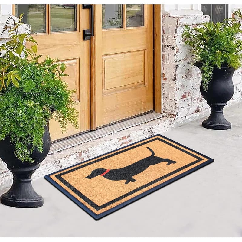 A1HC Rubber and Coir Heavy Duty Non-Slip Tapered Edge Doormat