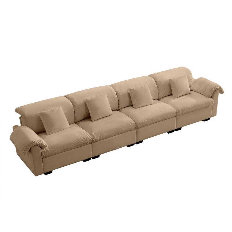 Large Deep Seat Modular Sofa with Storage Seats