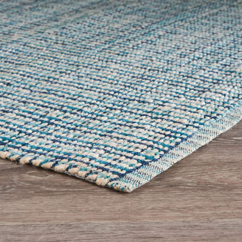 Violet Farmhouse Checkered Hand-Woven Jute Indoor Area Rug by Sevita