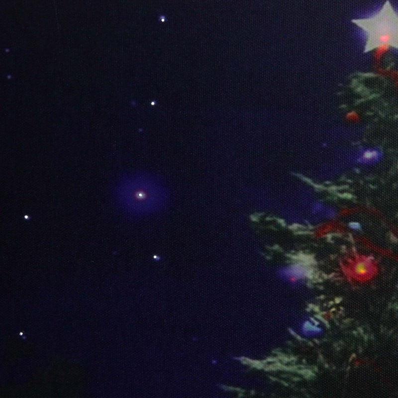 Fiber Optic LED Color Changing Christmas Tree Canvas Art 23.5"x15.5"