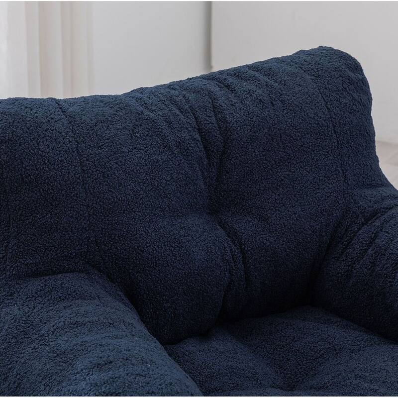 Soft Teddy Cloth Bean Bag Chair Tufted Foam Filling