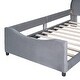 preview thumbnail 9 of 55, Casual Upholstered Daybed with Guardrail, Classic Headboard Footboard, Wood Slat Support Bed for Children Kids Platform Bed