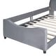 preview thumbnail 9 of 8, Casual Upholstered Daybed with Guardrail, Classic Headboard Footboard