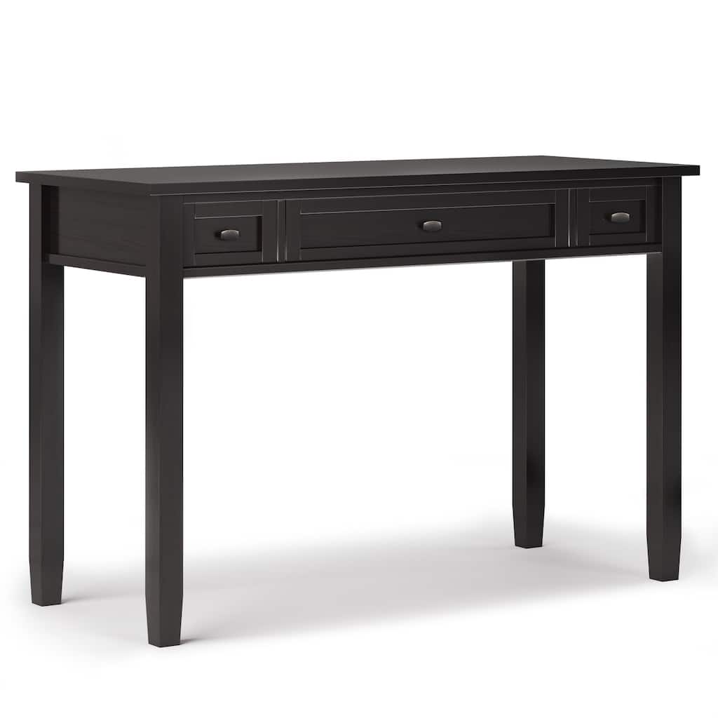 48" Writing Desk - Solid Wood Transitional Design - Hickory Brown Finish