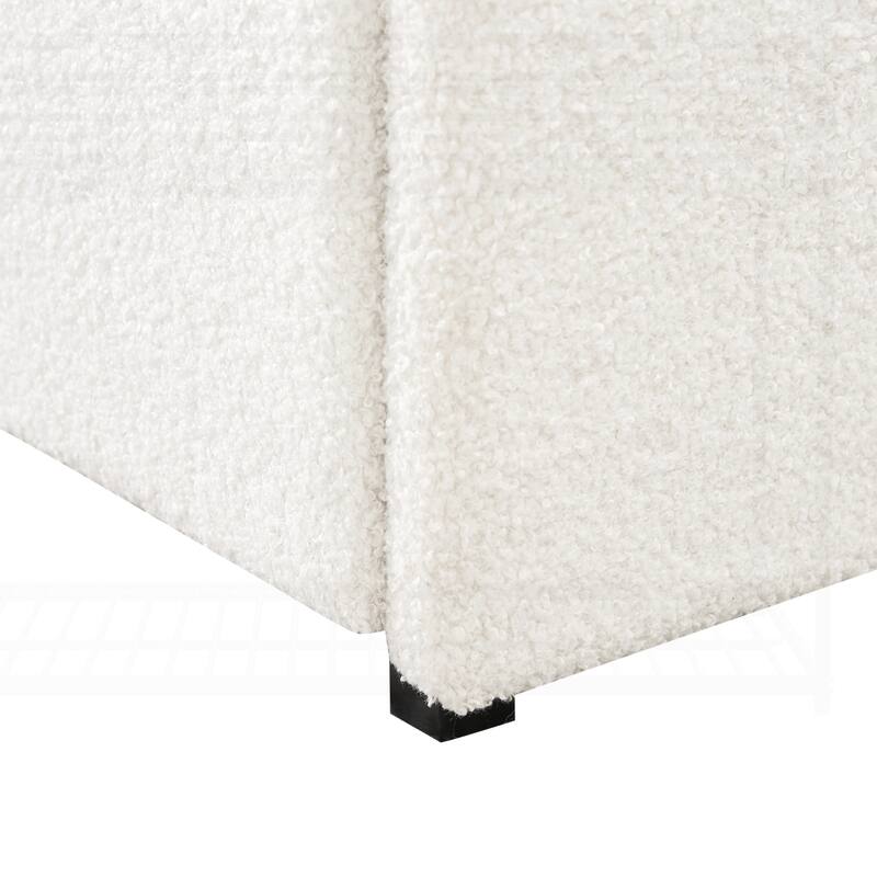 Comfortable Queen Size Platform Bed with Innovative Storage and Stylish Headboard