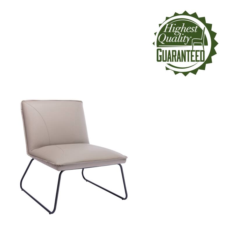 Porthos Home Quyen Armless 1 Sofa Seat, PU Leather Upholstery, Steel Legs
