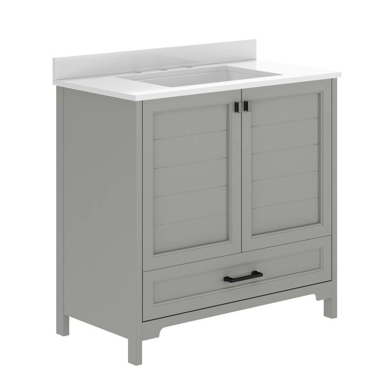 Bathroom Vanity with Undermount Sink, Cabinet, and Drawer