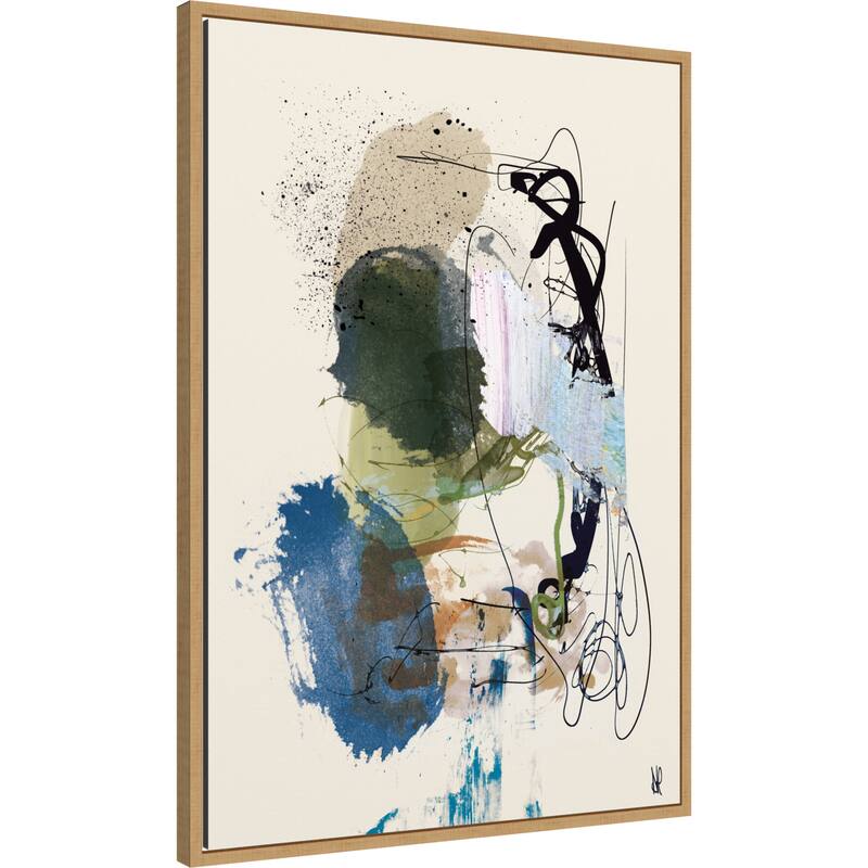 Twin Abstract by Dan Hobday (23 x 33 in.), Framed Canvas Wall Art Print