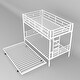 preview thumbnail 45 of 71, Twin over Twin Elegance Clean-Lined Bunk Bed, Heavy Duty Metal Structure Bunk Bed Frame Steel Slat Support(No Box Spring Needed)