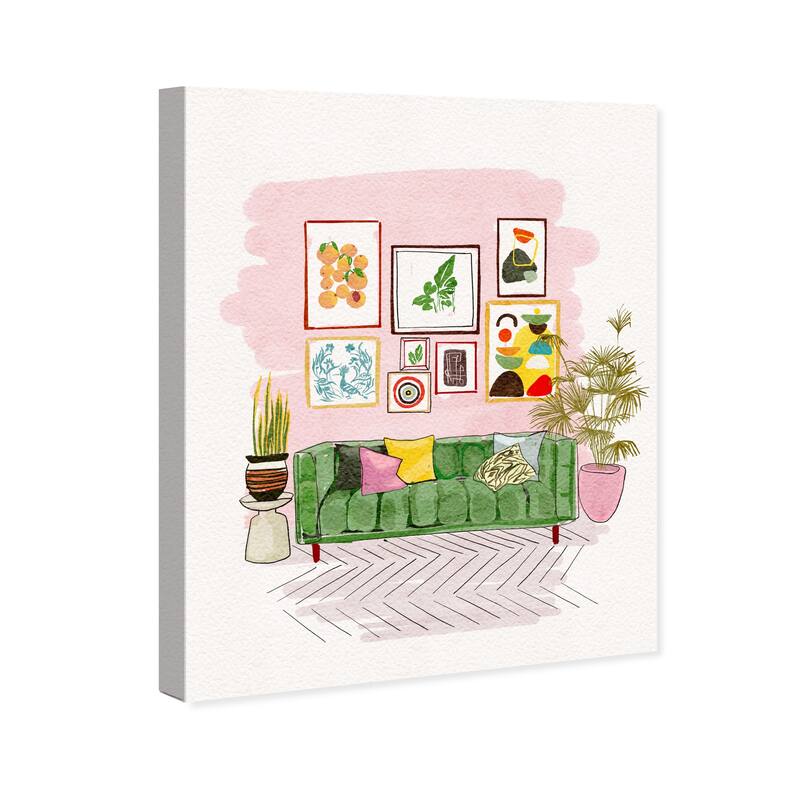 Wynwood Studio Fashion and Glam Home Decor Corner Pink and Light Pink Modern & Contemporary Wall Art Canvas Print