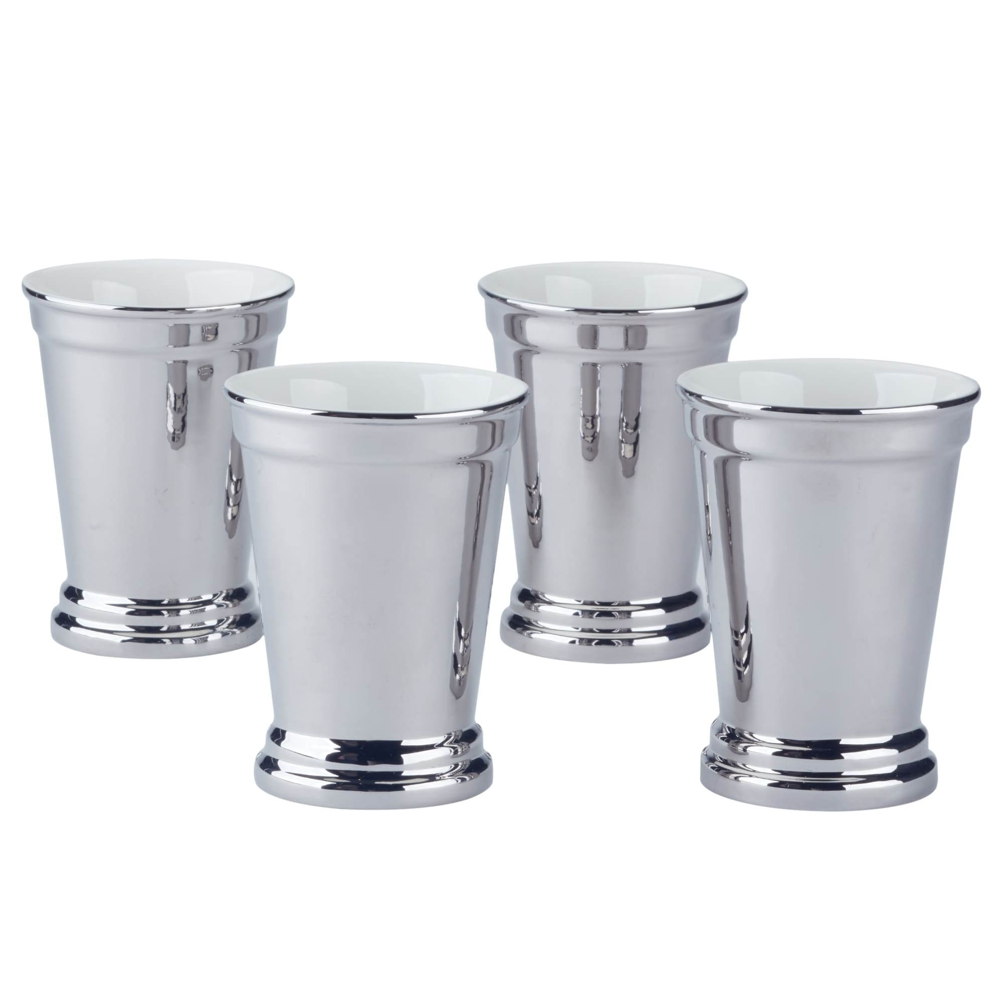 Certified International Derby Day at the Races Set of 4 Silver Plated Mint Julep Cup