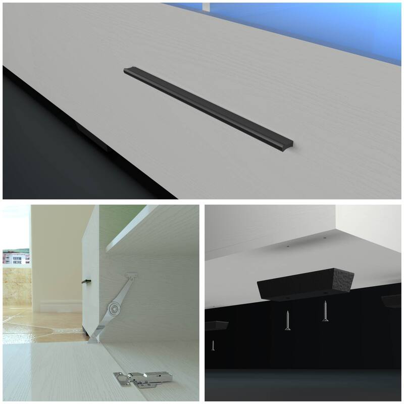 Modern Entertainment Center with Power Cord