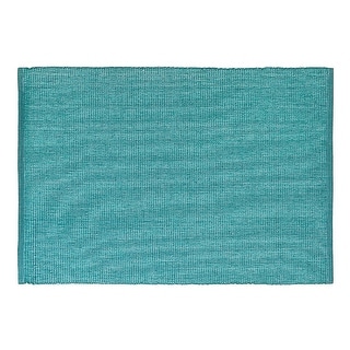 Chambray Ribbed Placemat (Teal) - Set of 12