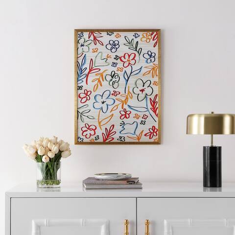 SAFAVIEH Flower Parade 18 x 24-inch Framed Wall Art