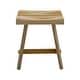 preview thumbnail 11 of 11, Nordic Style Teak Stool with Curved Seat