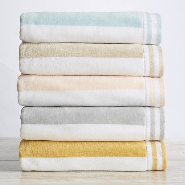 slide 1 of 33, Great Bay Home Cotton Cabana Stripe Beach Towel