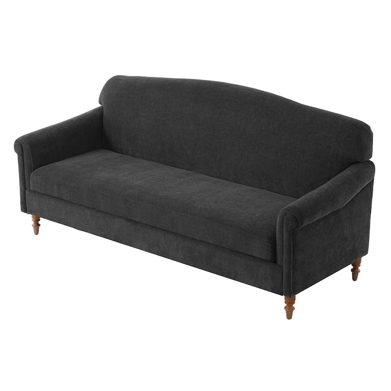 Roomfitters Modern Chenille Loveseat Sofa with Rolled Arms, 2-Seater Couch