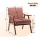 preview thumbnail 39 of 83, Homy Casa Mid-Century Modern Accent Chair, Solid Wood Frame, Extra-Thick Backrest, Wingback Lounge Chair Indoor