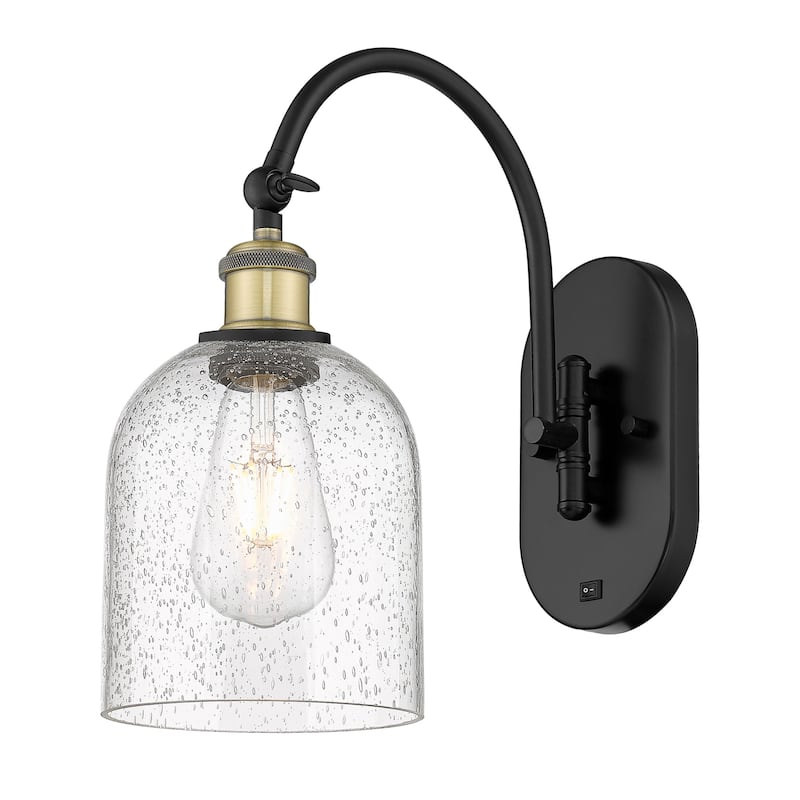 Innovations Lighting 518-1W-13-6 Bella Sconce Bella 13" Tall Wall - Black Antique Brass / Seedy