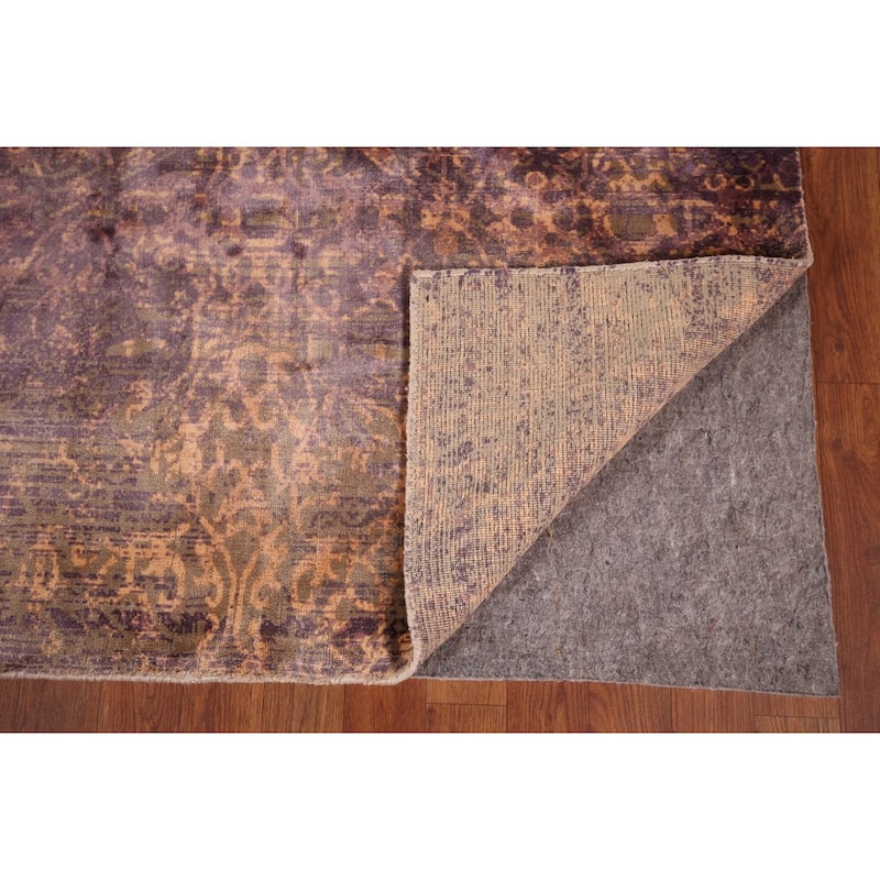 Contemporary Art & Craft Indian Area Rug Handmade Wool Carpet - 9'9"x 13'0"