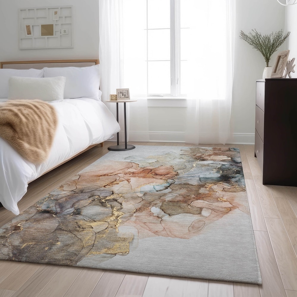 Premium Washable Super Soft Contemporary Watercolor Mayfield Rug