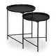 preview thumbnail 36 of 99, Kate and Laurel Ulani Nesting Tables (Set of 2) 2 Piece - Black