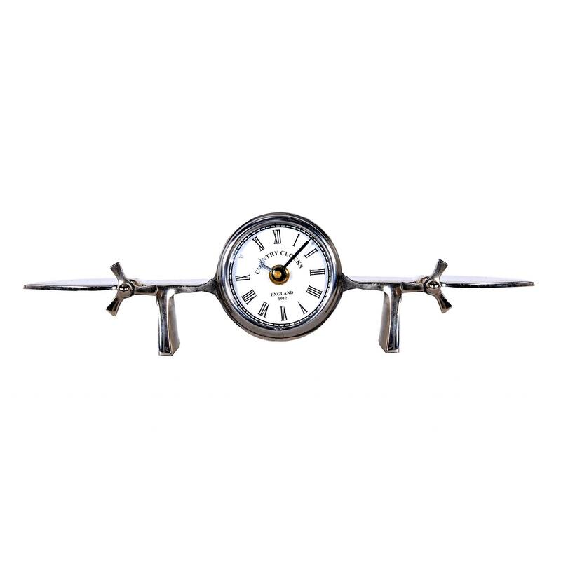 HomeRoots 3" Novelty Nickel Metal And Glass Analog Wall Clock - 3
