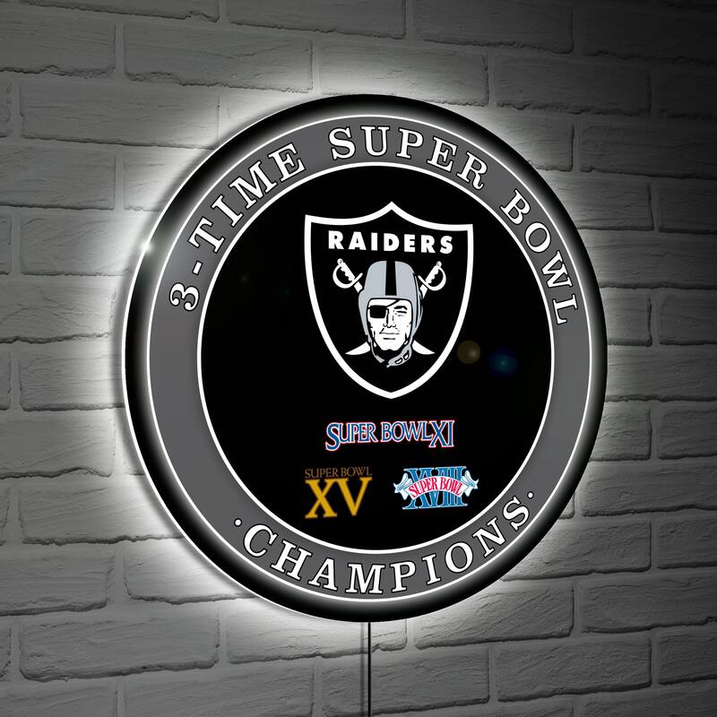 Las Vegas Raiders LED Lighted Sign - Pearl