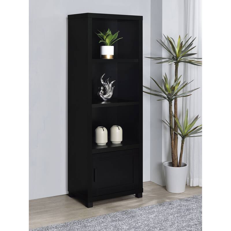 Jupiter 3-shelf Engineered Wood Media Tower Black