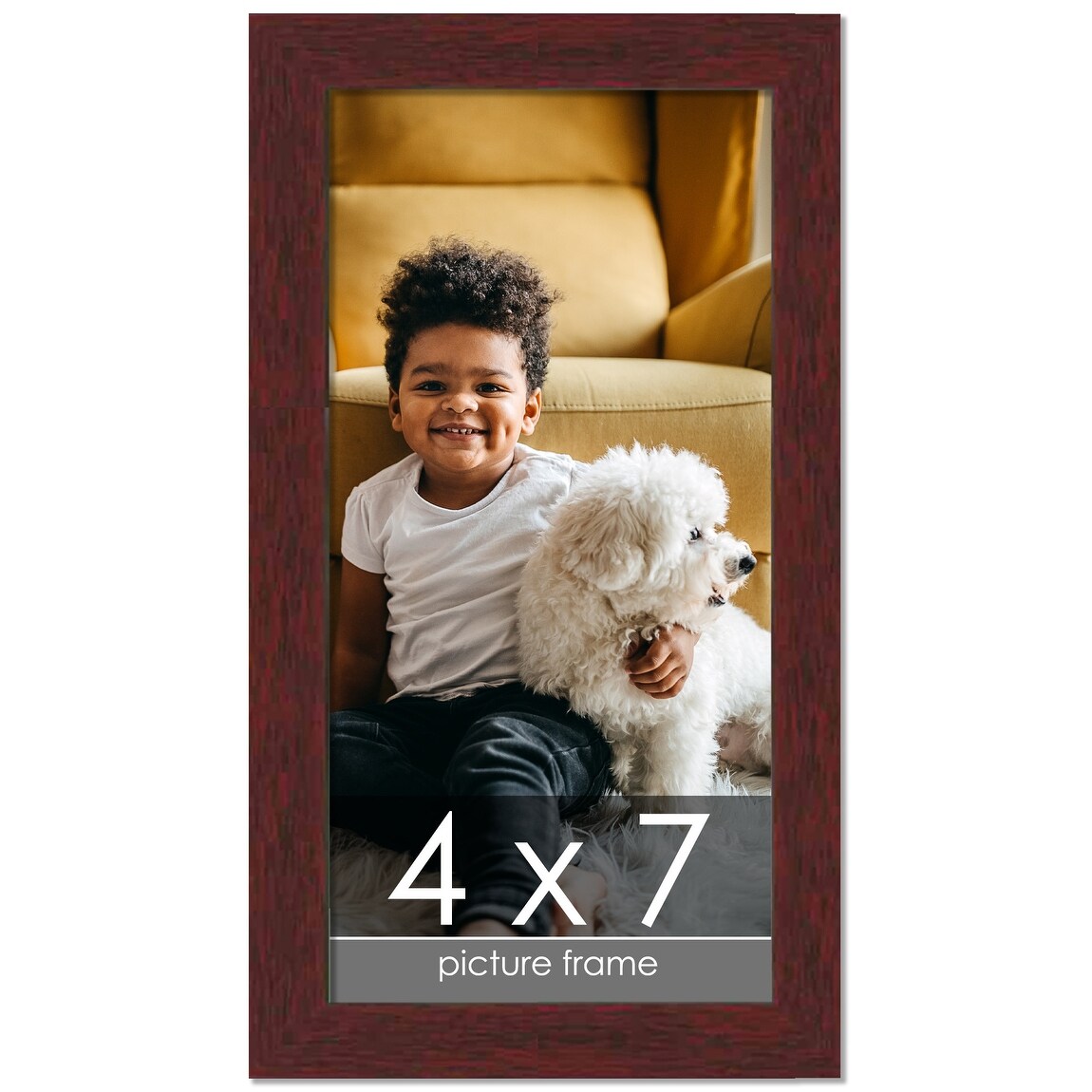 4x7 Frame Brown Barnwood Picture Frame with UV Acrylic Glass, Foam Board  Backing & Hanging Hardware Included